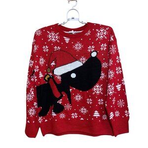 Dari Christmas Sweater Size XL Double Sided Dog Design Pullover